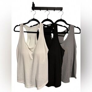 Women’s Racerback Tank Top - White, Black & Gray